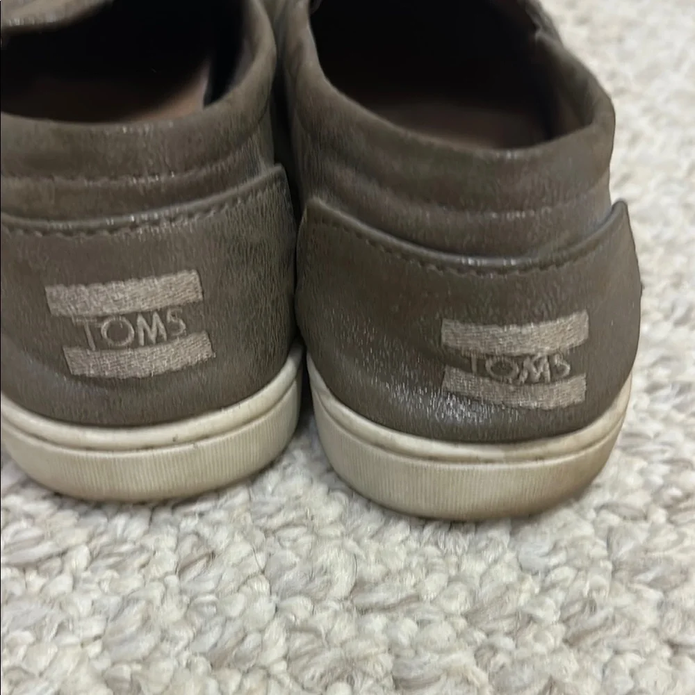 Toms Gray Moccasins Slip-On Shoes